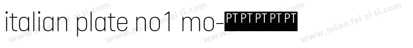 italian plate no1 mo字体转换